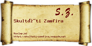 Skultéti Zamfira névjegykártya